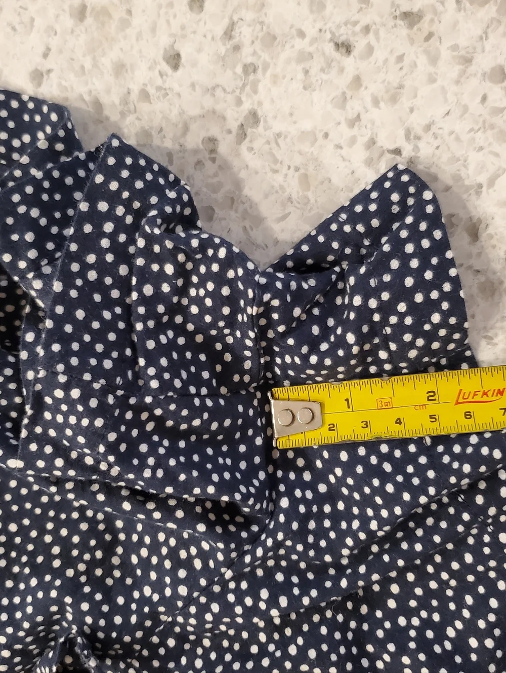 Gap Body Medium Cotton shorts Navy White polka Dots Oversized Flowy Wide Leg - Picture 14 of 15